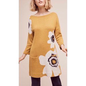 Anthropologie Field Flower Yellow Poppy Tunic